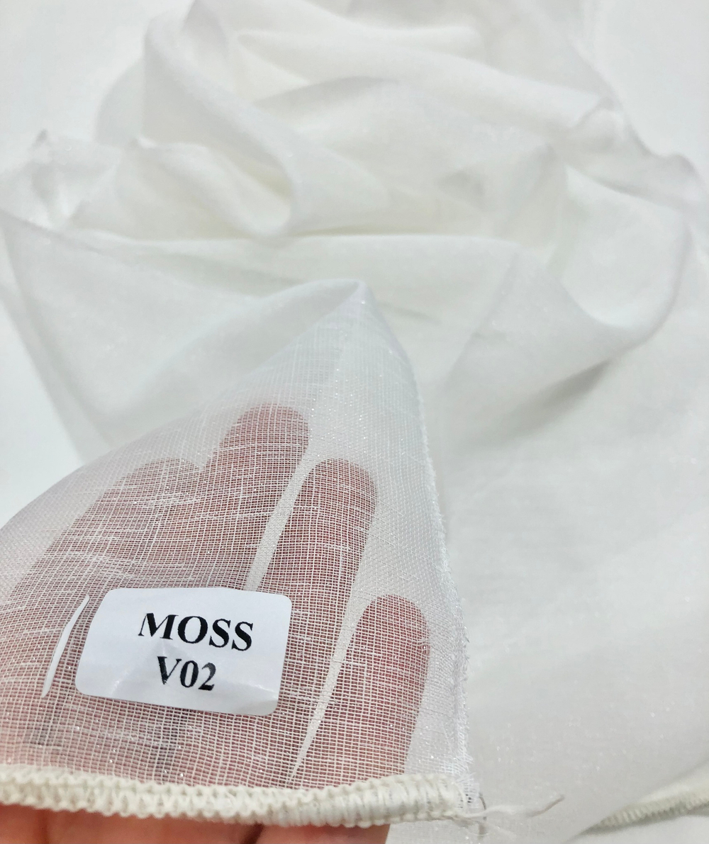 Тюль кристалон Arya арт. Moss col. v02 молочный (высота 300 см, Турция)