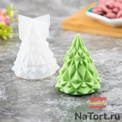 Силиконовый молд 3D «Елочка хрустальная»