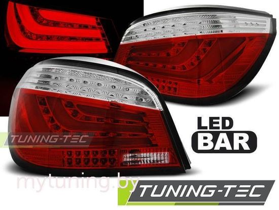 Задние фонари BMW E60 07-10 red white led bar