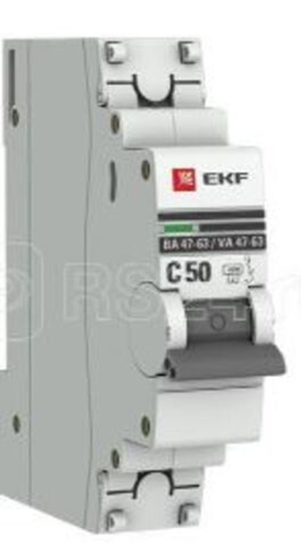 Выключатель автоматический модульный 1п C 50А 4.5кА ВА 47-63 PROxima EKF mcb4763-1-50C-pro