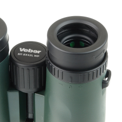 Бинокль Veber Silver Line БП 8X42L WP - Поворотно-выдвижные наглазники