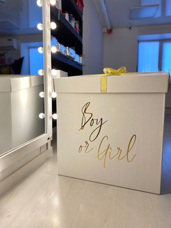 Коробка с шарами на гендер-пати №2013