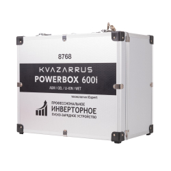 Инверторное пуско-зарядное устройство KVAZARRUS PowerBox 600i, таймер, алюминиевый кейс