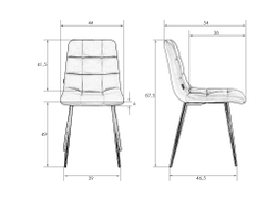 Стул обеденный DOBRIN ALEX, золотые ножки, розовая ткань (UF860-05B)