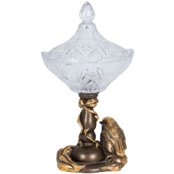 Сахарница стеклянная с крышкой Зарничка Свитти Бронза