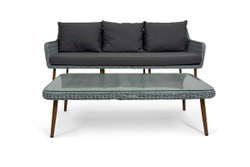 Комплект плетеной мебели MOKKA RIMINI (стол кофейный, 2 кресла, диван 3 х-местный)