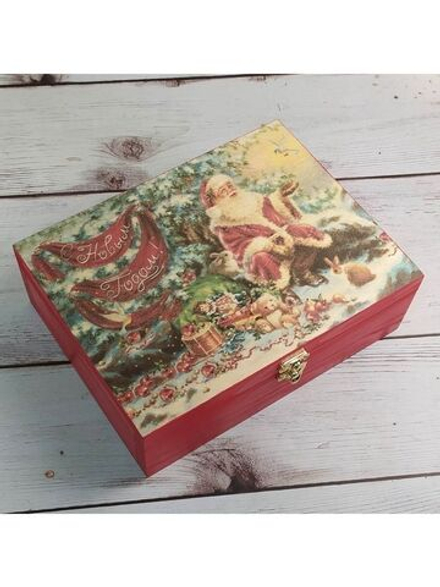 Музыкальная подарочная шкатулка для подарка 33х25х9,5см