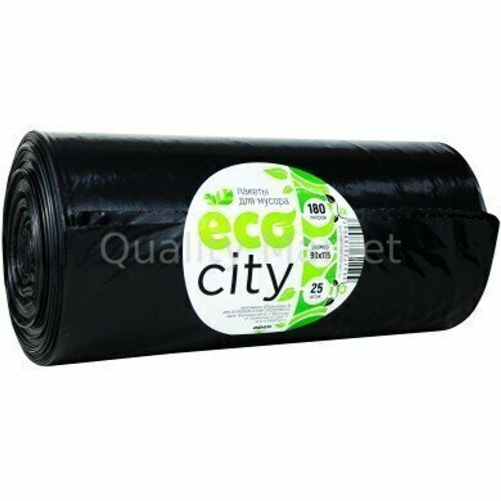 Мусорный Пакет City 180л 80гр ПВД 25шт/рул.