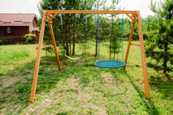 Деревянные качели с качелями гнездо 100 см и гибкими качелями
