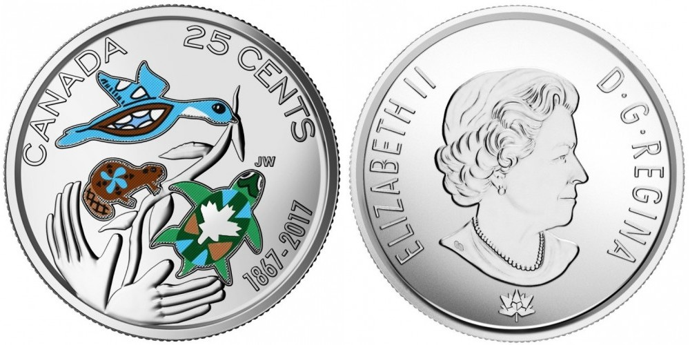 Канада 25 центов, 2017 150 лет Конфедерации Канада