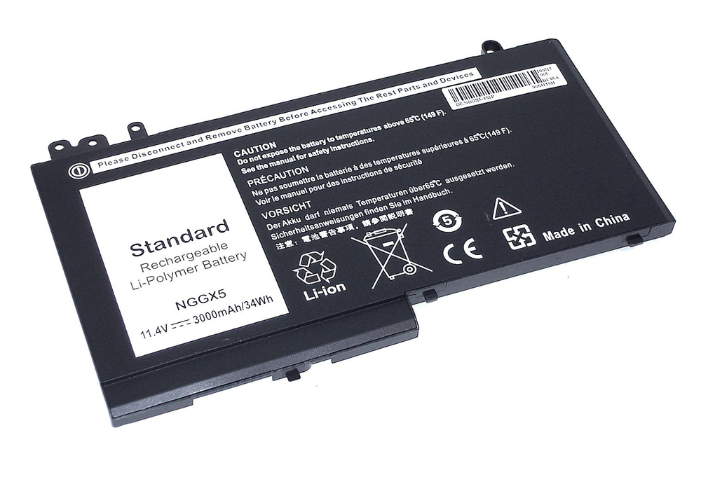 Аккумуляторная батарея для ноутбука Dell Latitude 12-E5270 11.4V 3000mAh черная OEM