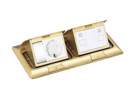 Donel Выдвижной блок Snap 6 (3+3) мод. латунь (с уст. набором)