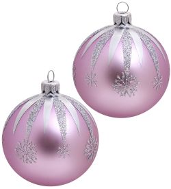 Элита НФШ-1283 Набор ел.украшений Шар 2шт «Снежинки» 80 мм