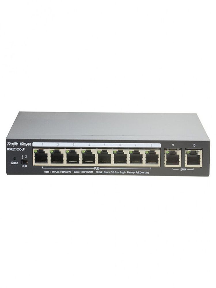 Коммутатор POE ПОЕ 10-Port Ruijie Reyee RG-ES210GC-LP