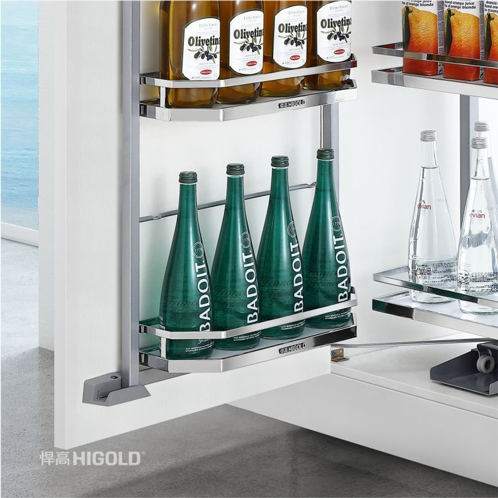 Высокий вращающийся выдвижной блок для хранения, 415x500x1625 мм, 5 уровней