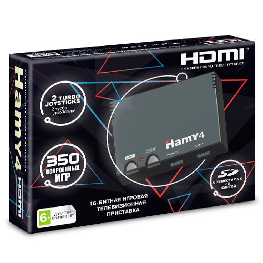 Игровая Приставка &quot;Hamy 4&quot; (16+8 Bit) HDMI (350в1) Черная