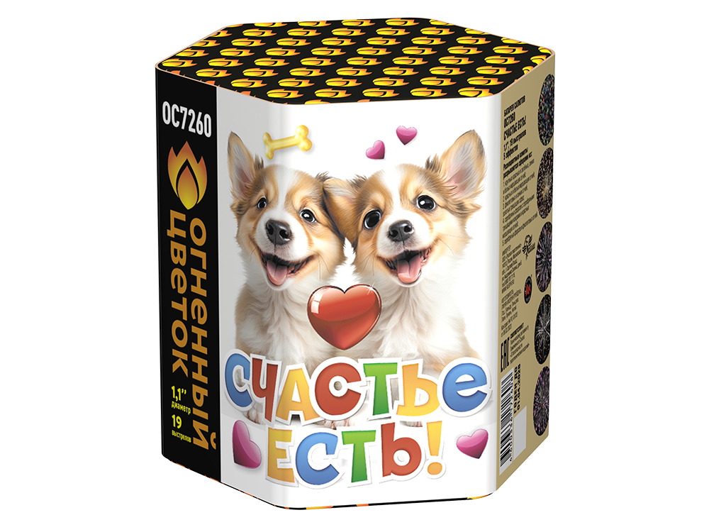 Счастье есть! 1,1" х 19 залпов,  1/18, шт