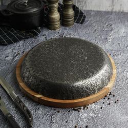 Сковорода для подачи 26 см h3,1 см круглая без ручки "Vintage Blued" углерод. сталь ИНДУКЦИЯ P.L.