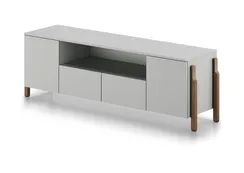 Тумба Basic под ТВ с нишей ширина 170 см (светло-серый)