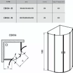 Душевой уголок Ravak Chrome CSKK4 80х80 профиль блестящий/стекло прозрачное