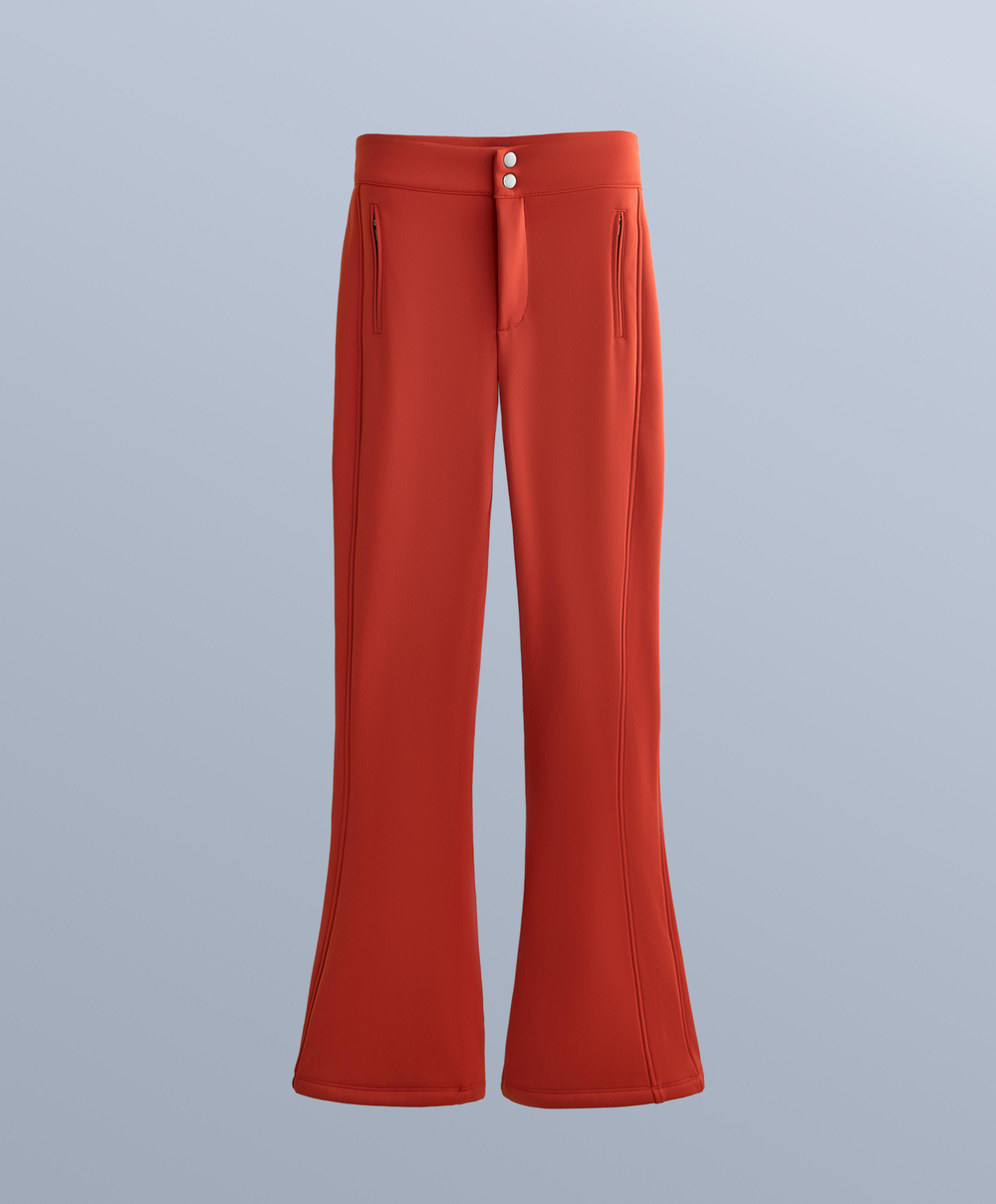 OYSHO Водонепроницаемые эластичные брюки-клеш SKI, ярко-оранжевый