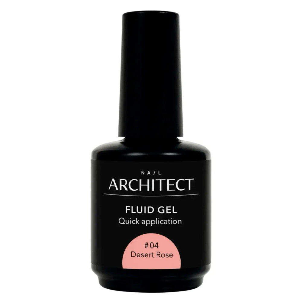 Nail ARCHITECT FLUID GEl - Гель Флюид пепельно-розовый 04 Desert Rose. Жидкий, низкотемпературный, ультрастойкий гель, 15 мл