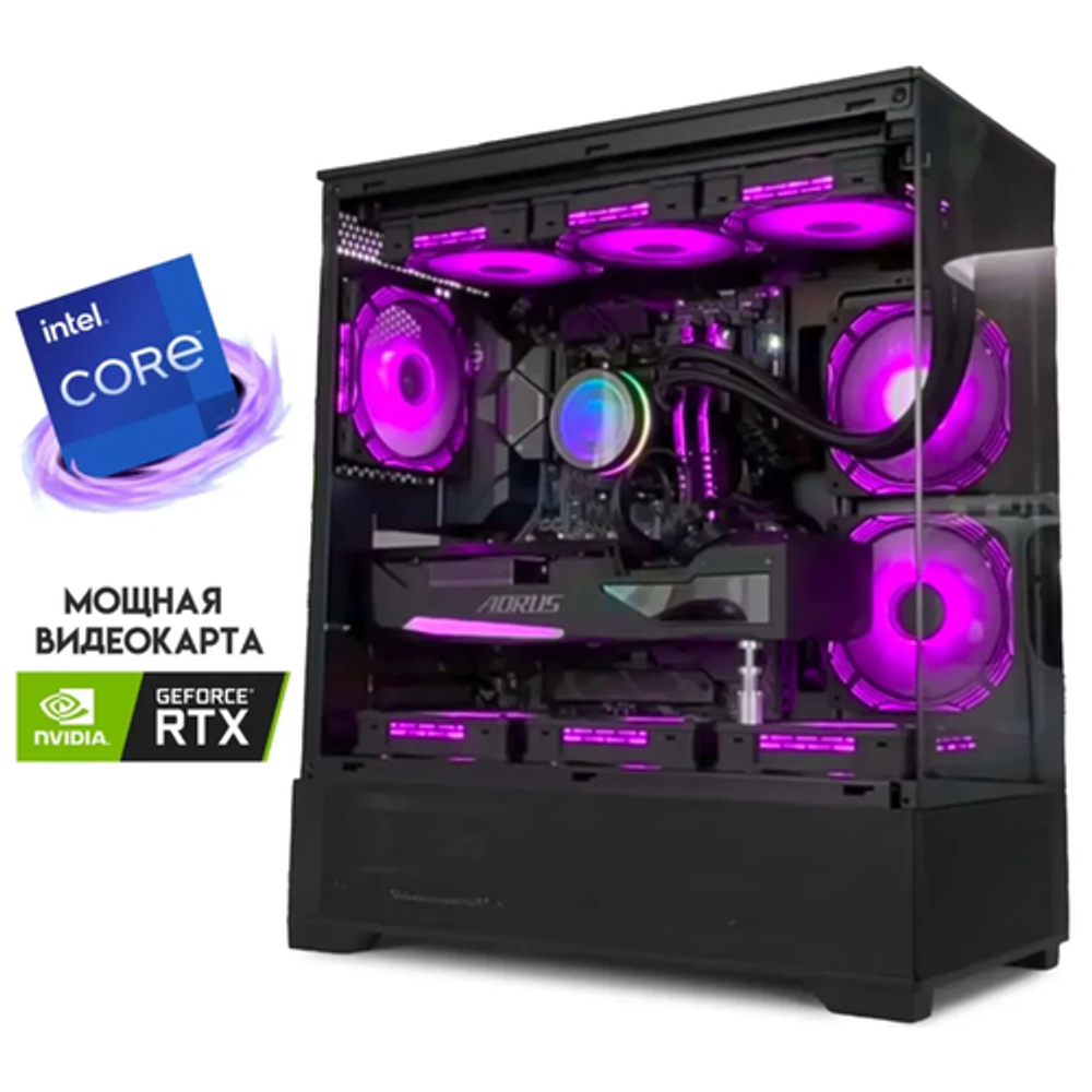 Мощный игровой компьютер (системный блок) Core i7 10700 8ядер /RTX4060 /32 ГБ DDR4, 512Gb +1Тб SSD/ 750Вт/Win 10 Pro