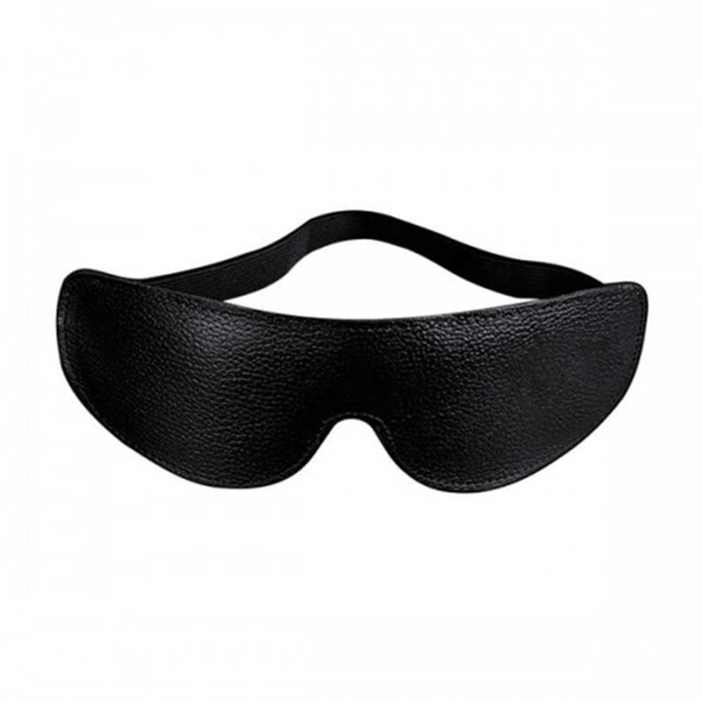 Черная закрытая маска из натуральной кожи (Цвет: черный)