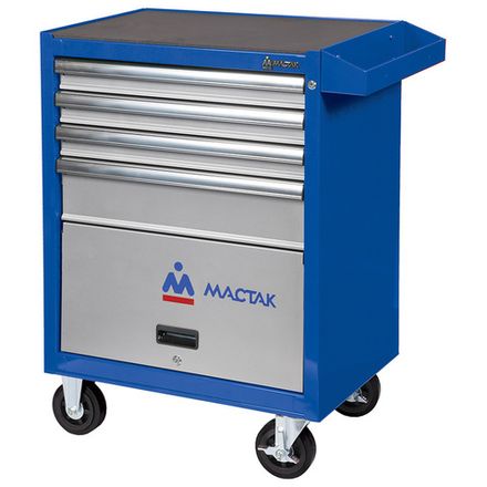 Цена на МАСТАК (522-04581MB) Тележка инструментальная серии «ОПТИМА», 4 полки и отсек, синяя