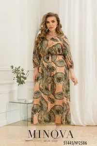 Платье 2506-пудра-серый Minova