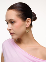 Серьги "Heart Coin Pearl" Bicolor