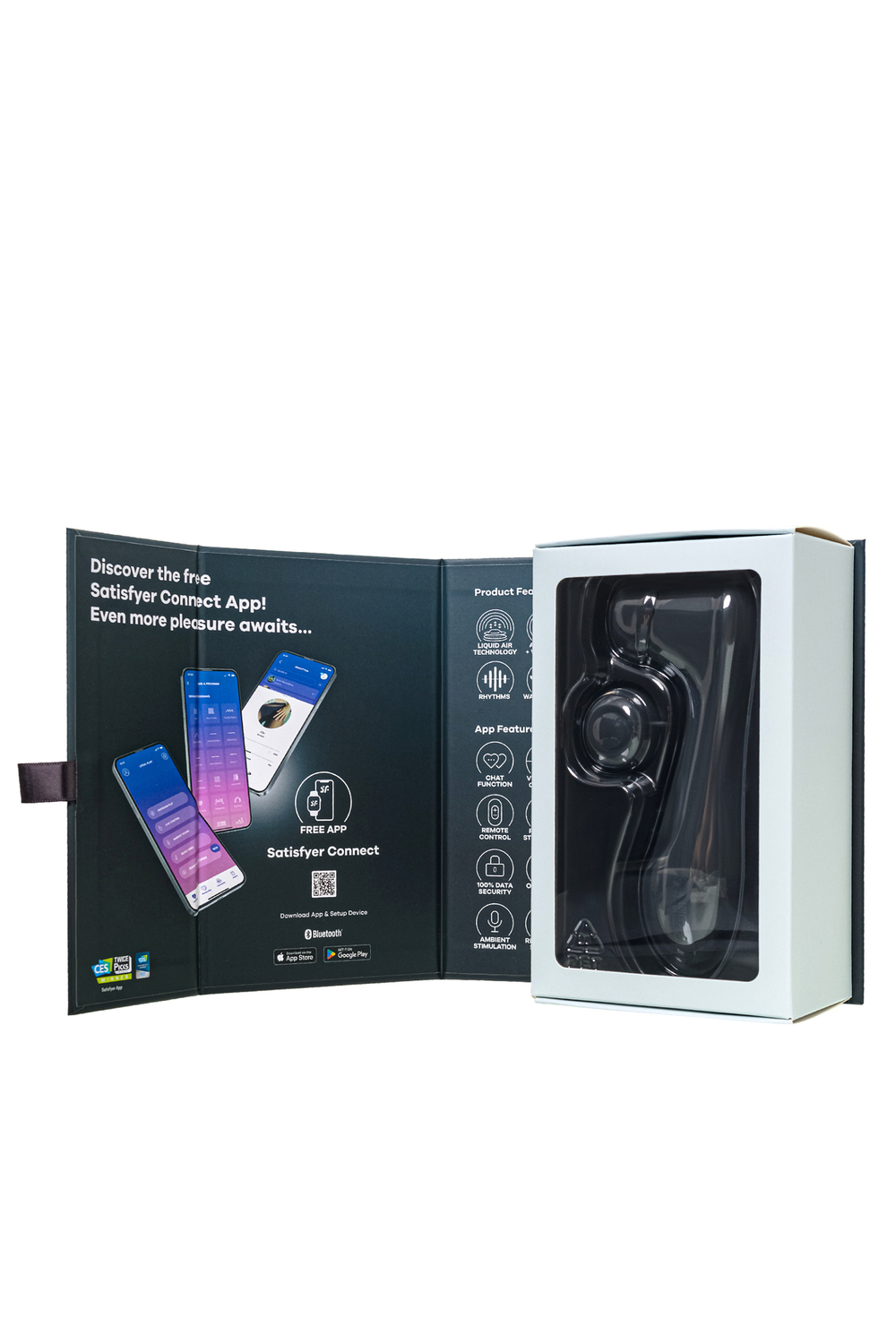 Вакуумный стимулятор клитора Satisfyer Pro 2 Generation 3, Connect App, чёрный, 16,4 см