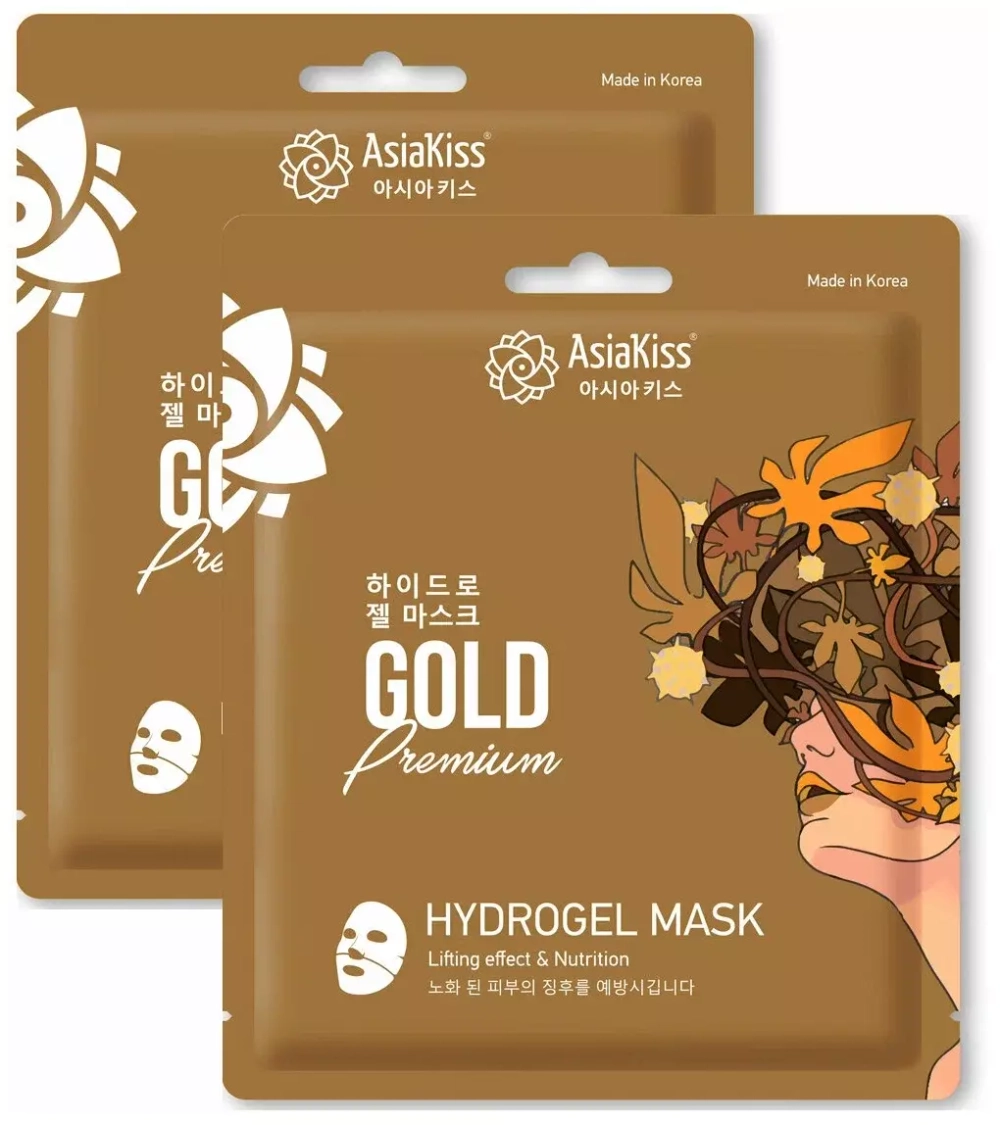 AsiaKiss Маска гидрогелевая с экстрактом золота - Gold hydrogel mask, 20г