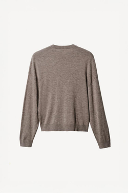 ZARA X WILLY CHAVARRIA СВИТЕР ИЗ СМЕСОВОЙ ШЕРСТИ, СЕРО-КОРИЧНЕВЫЙ