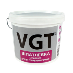 Шпатлевка для внутренних работ VGT, акриловая, 7,5 кг