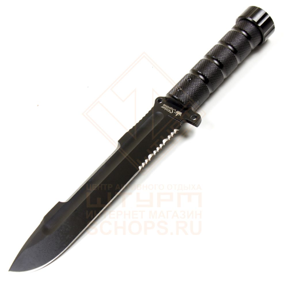 Нож Kizlyar Supreme Survivalist-Z AUS-8 алюминий, Black/Black
