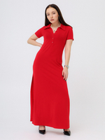 Платье-поло Вискоза, красное