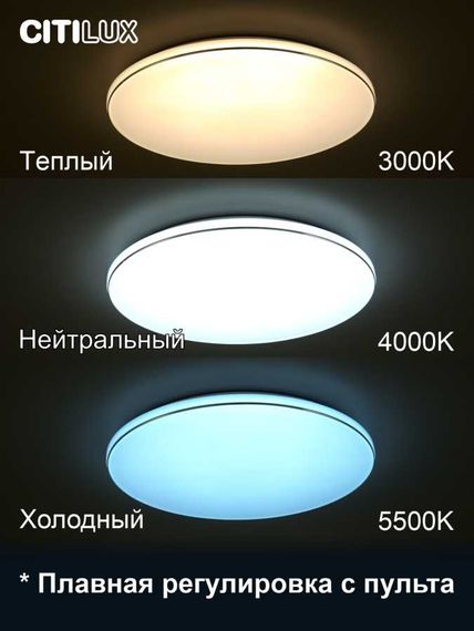 Потолочный светодиодный светильник Citilux Лаконика CL725680G