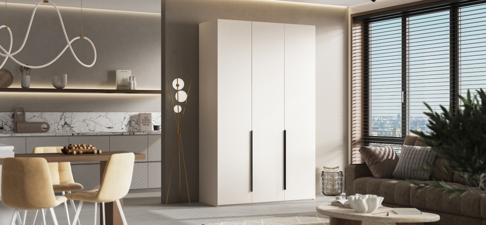 Шкаф BOSS STANDART 150 - 3Д Кашемир серый (последний экзмепляр)