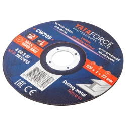 Круг отрезной 125x1.0x22.2мм YATAFORCE YF-CW705
