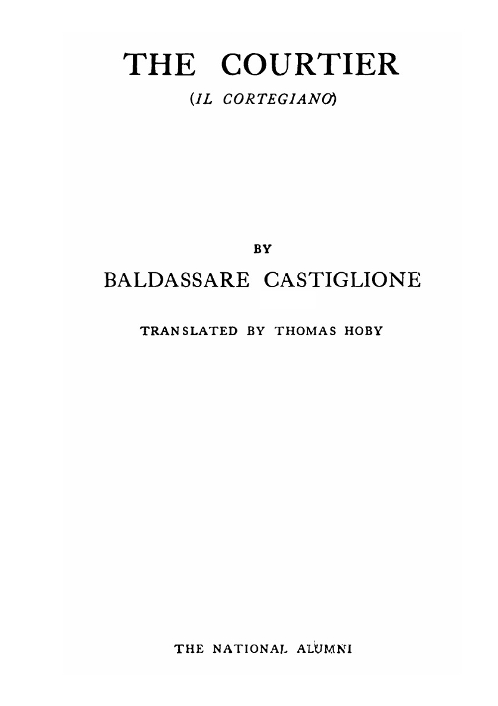 The Courtier | Baldassarre Castiglione