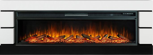 Каминокомплект Modern 60 SFT (Разборный) - Белый с черным с очагом Vision 60 LOG LED