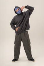 Худи KUL'TURA "HALF ZIP FLEECE 450 GR" Темно-серый