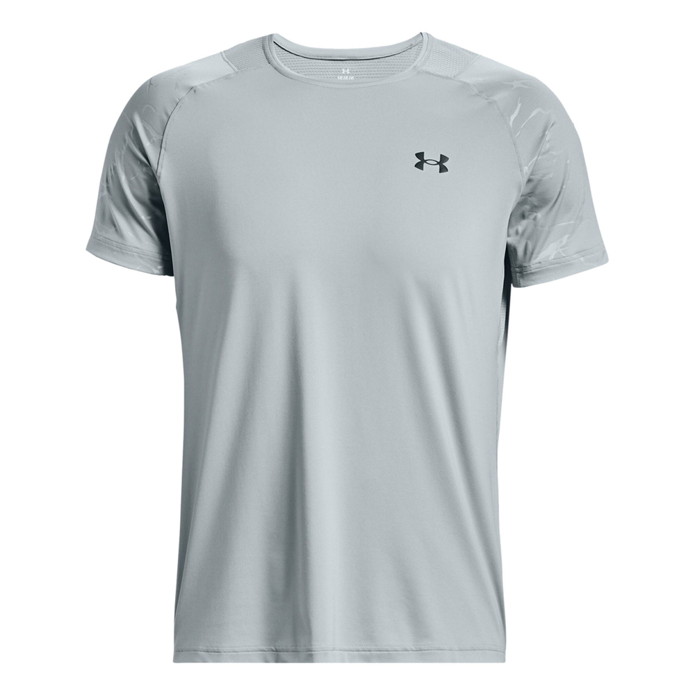 Мужское теннисное поло Under Armour Rush Emboss T-Shirt Men - Light Blue