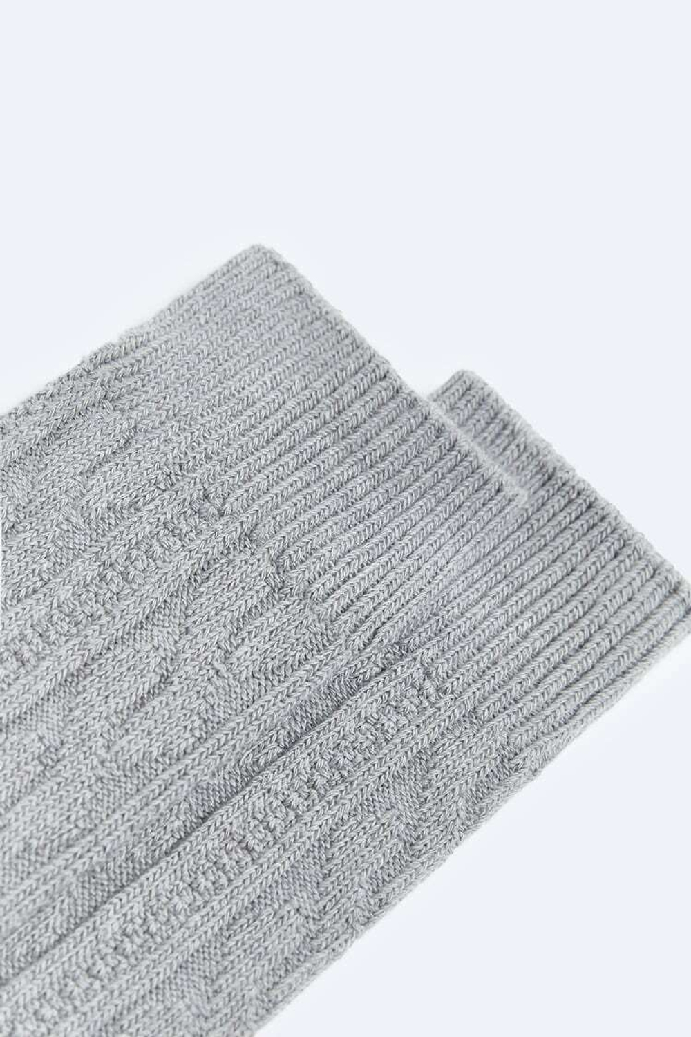 ZARA НОСКИ С УЗОРОМ, СЕРЫЙ