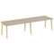 Onix Wood Стол переговорный (2 столешницы) OW.PRG-2.4 Дуб Аттик/Дуб Светлый/Металл Белый 3160*980*75
