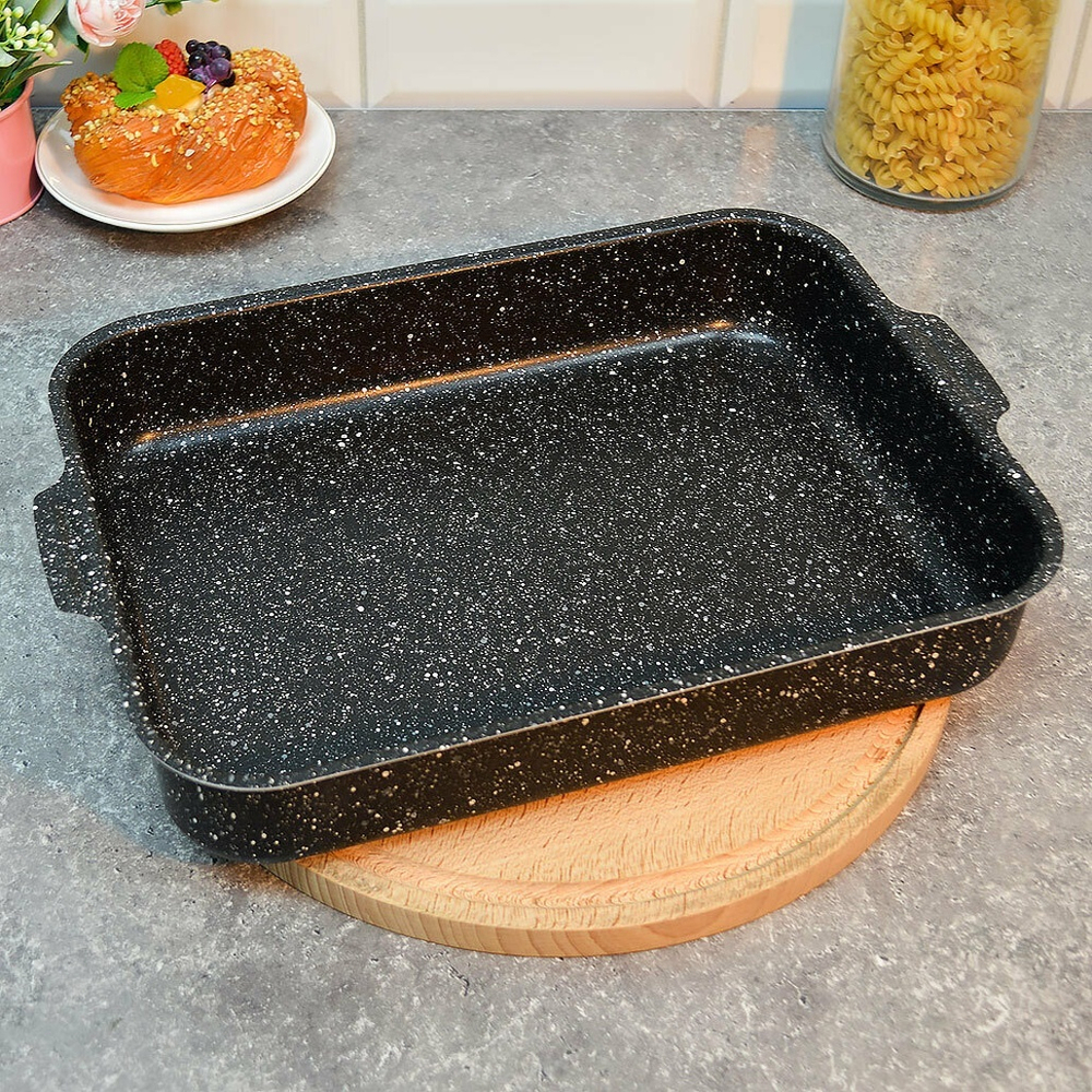 Противень 23*30*6,1см "Easy Stone" а/пр, тм Калитва