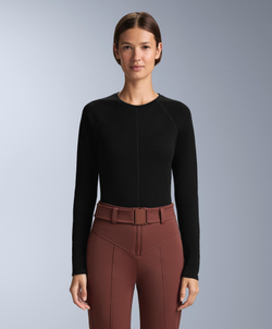 Oysho Термофутболка из смеси мериносовой шерсти, базовый слой, черный