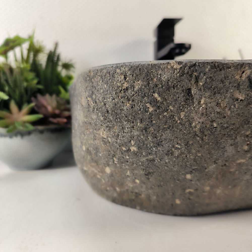 Раковина из речного камня RS-65258 41*41*15 0856