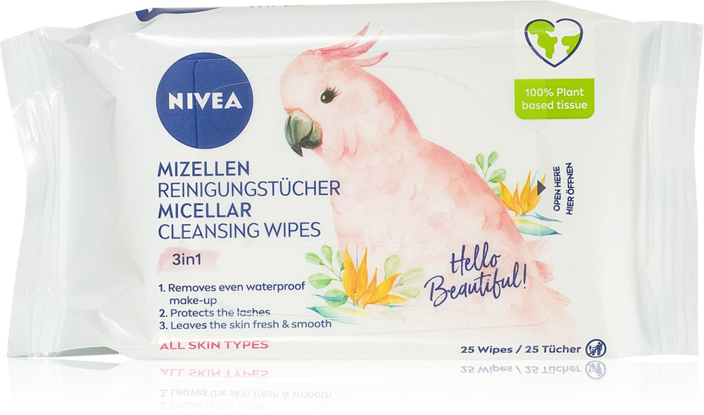 Nivea Micellar - Салфетки для очищения лица 3 в 1 /  25 szt.   / GTIN 9005800272214